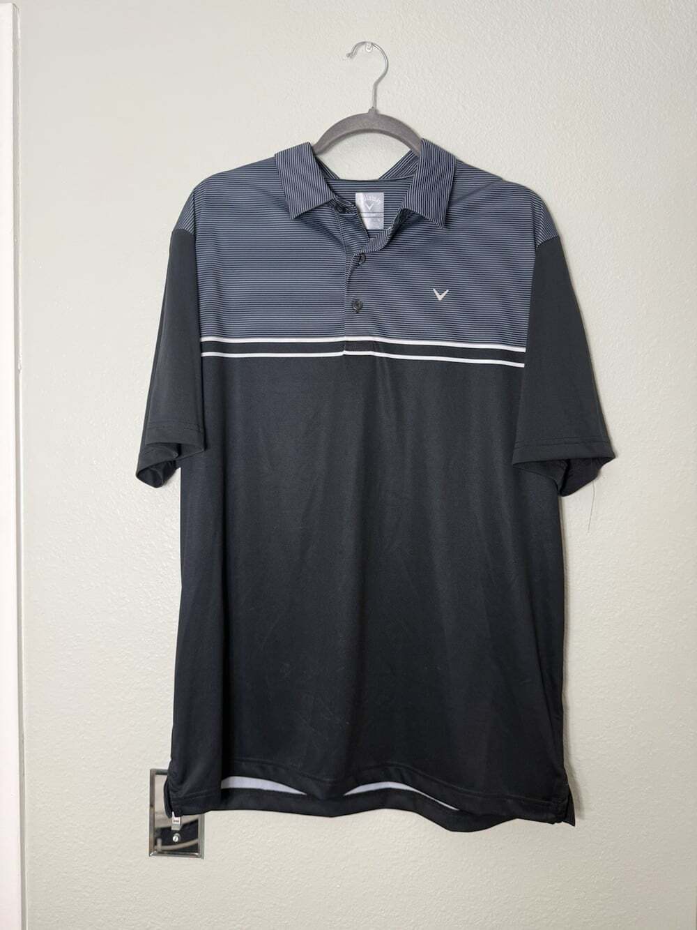 Callaway Men's Polo Shirt - Black/Grey Size Large